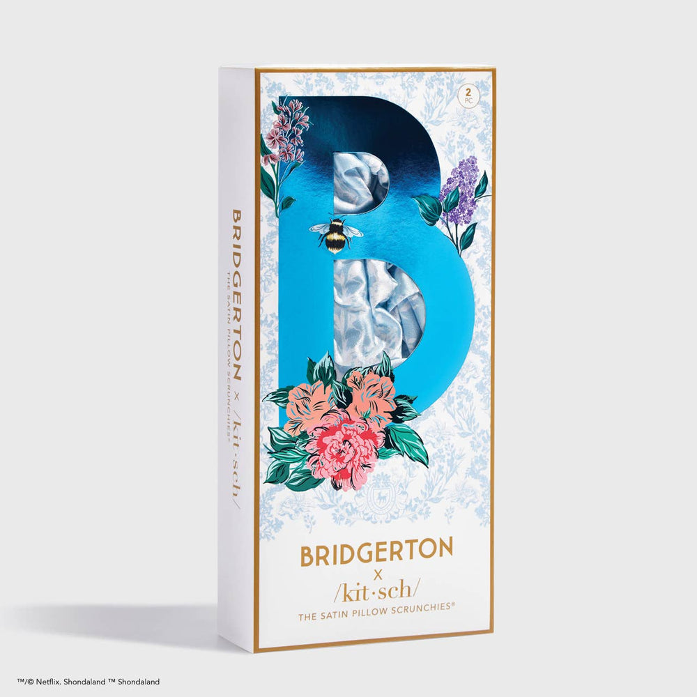 
                  
                    Kitsch x Bridgerton Satin Pillow Scrunchies / Toile De Blue
                  
                