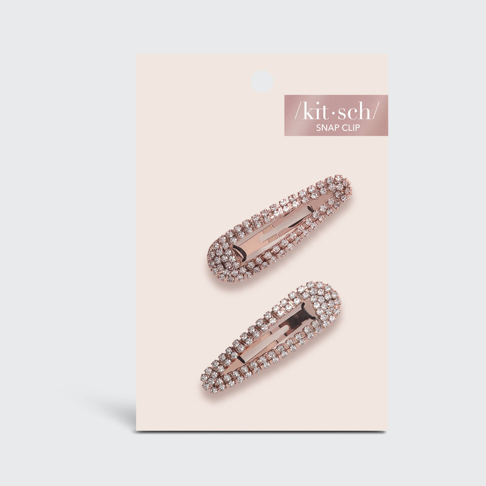 
                  
                    Mini Rhinestone Snap Clips - Rose Gold
                  
                