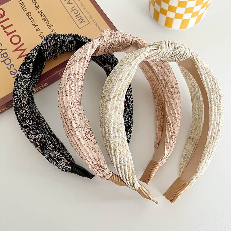 
                  
                    Paisley Floral Pleated Knot Headband
                  
                